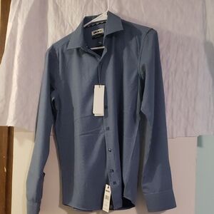 NWTs Mens Small DKNY Long Sleeve Dress Shirt     (#78)